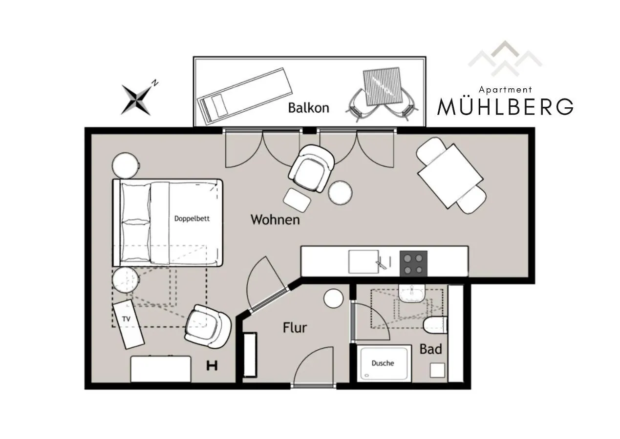 Apartment Das Bergquartier - Ferienwohnung Muehlberg Oberau